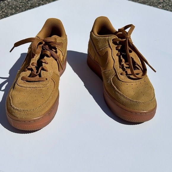 Nike Air Force 1 LV8 (GS) Shoes Big Kids Size 5Y Gum Light Brown Blokecore - Picture 4 of 10